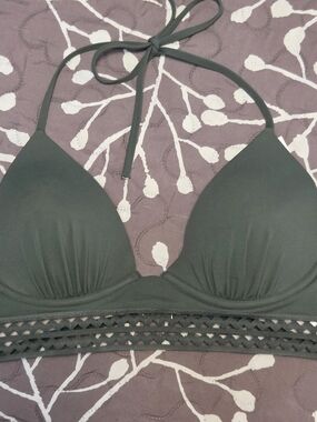 Target Black Halter Bikini Top with Lattice Band